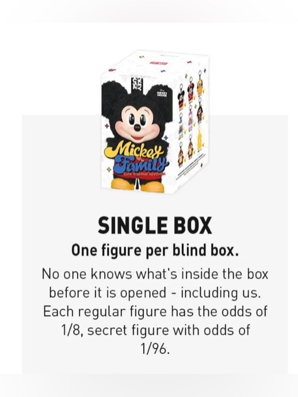 Pop Mart Mickey Family Cute Together Keychain Series Figures Single Box Disney
